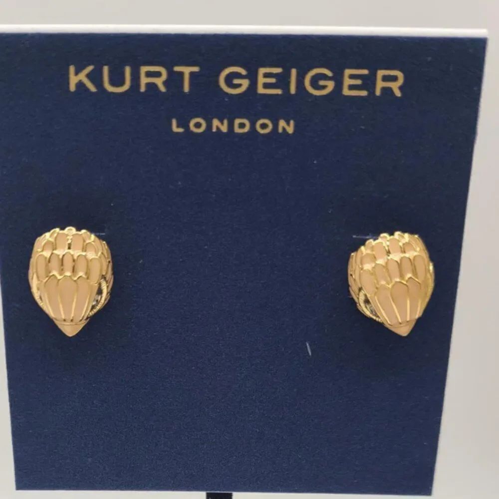 Kurt Geiger Pink Enamel Eagle Stud Earrings NWT!  NEW!